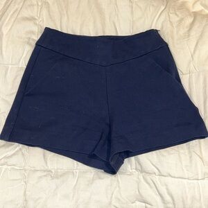 Zara high rise navy shorts with pockets S
